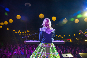 Mindy Gledhill performs at the Provo Rooftop Concert Series in 2013 for a crowd of 3,000. Photo via Justin Hackworth