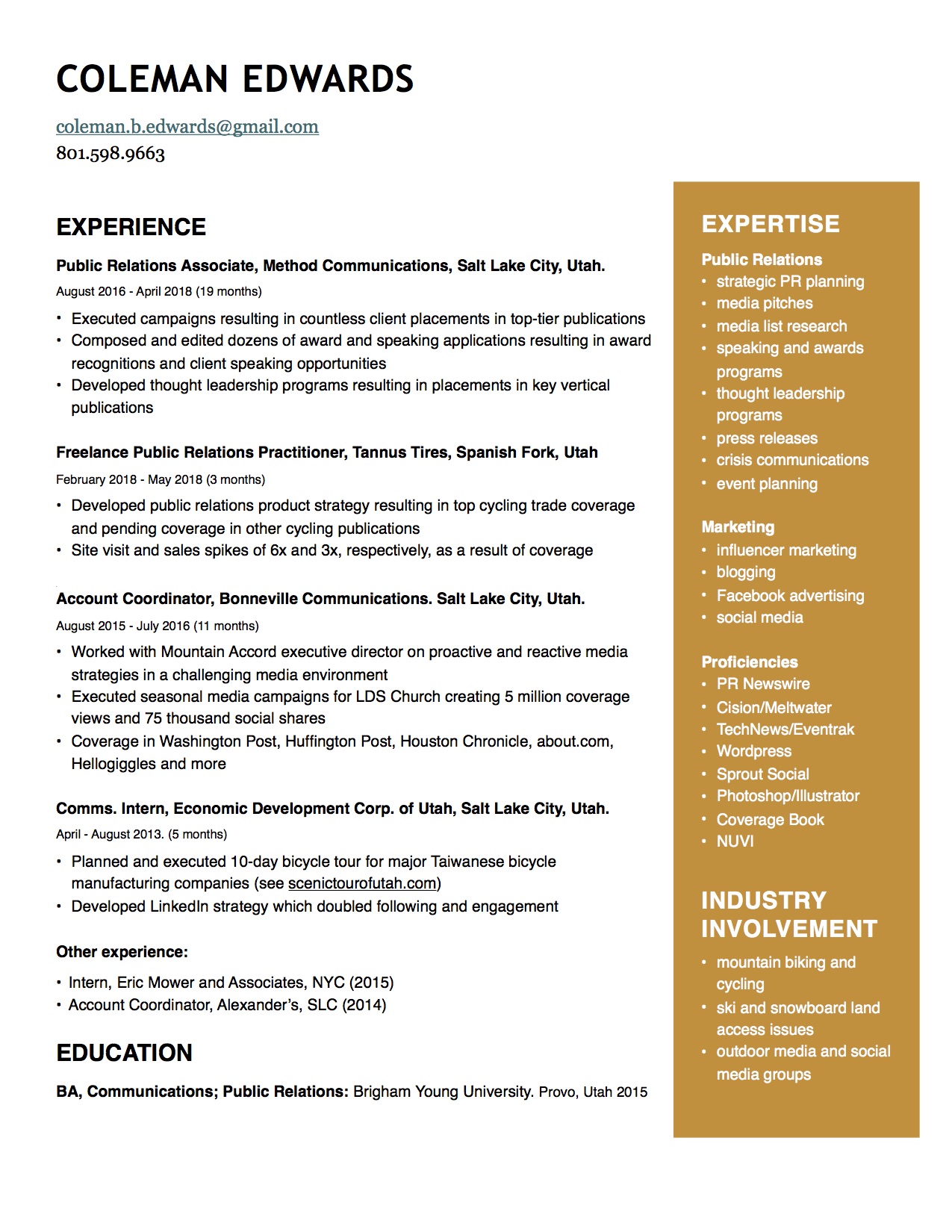 Coleman Edwards April 2018 OD